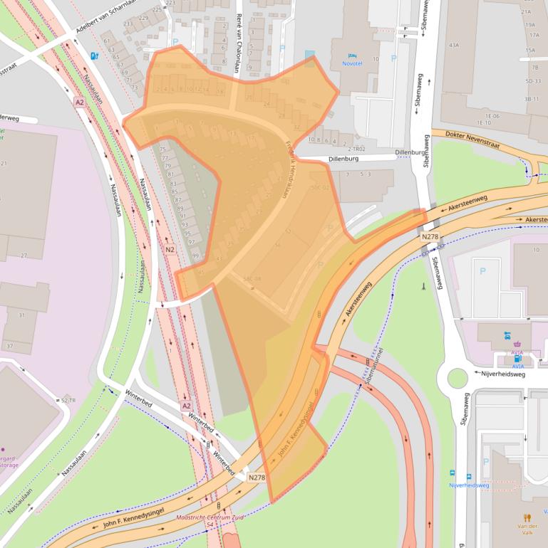 Kaart van postcodegebied 6224DG.