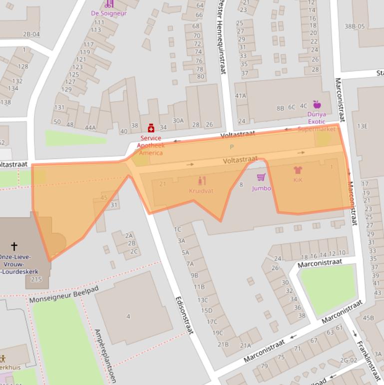 Kaart van postcodegebied 6224EK.
