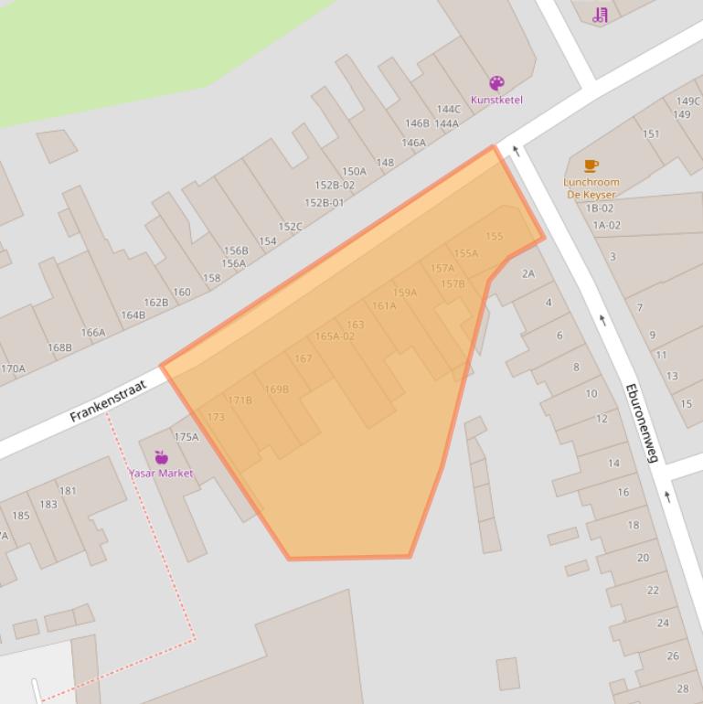 Kaart van postcodegebied 6224GN.