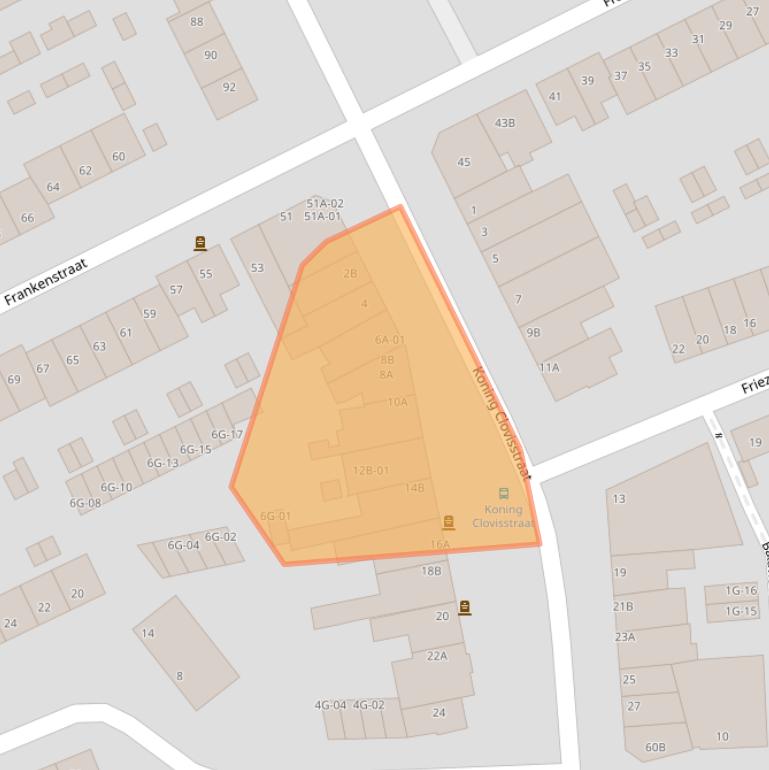 Kaart van postcodegebied 6224GW.