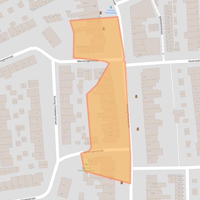 Kaart van postcodegebied 6224GX.