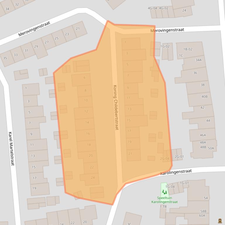 Kaart van postcodegebied 6224HE.