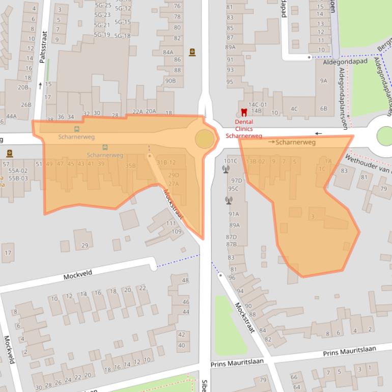 Kaart van postcodegebied 6224JA.