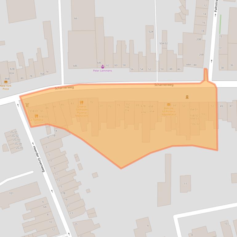 Kaart van postcodegebied 6224JB.