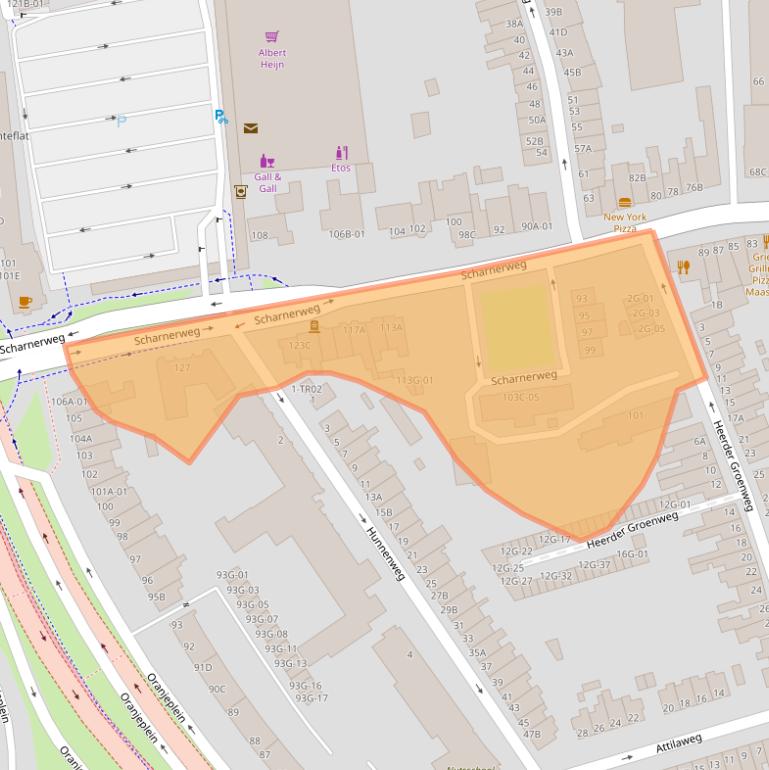 Kaart van postcodegebied 6224JC.