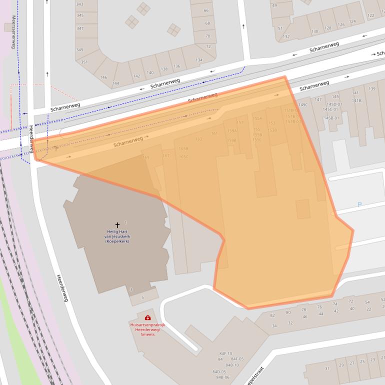 Kaart van postcodegebied 6224JE.