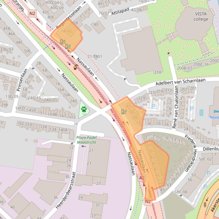 Kaart van postcodegebied 6224JT.