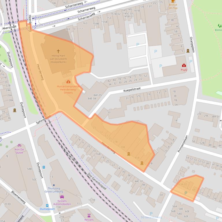 Kaart van postcodegebied 6224LA.