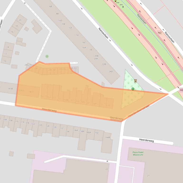 Kaart van postcodegebied 6224LD.