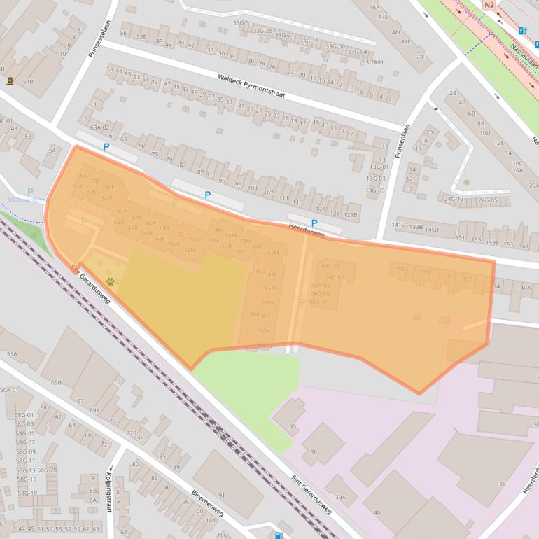 Kaart van postcodegebied 6224LH.