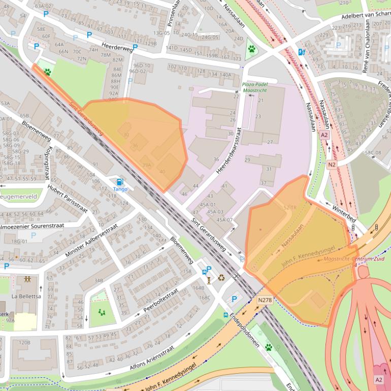 Kaart van postcodegebied 6224LV.