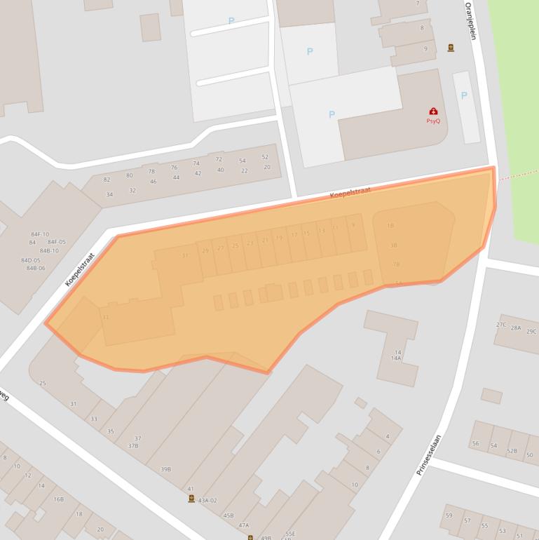 Kaart van postcodegebied 6224LX.