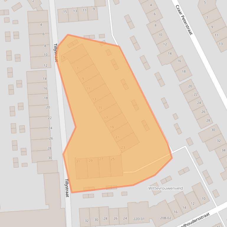Kaart van postcodegebied 6224TA.