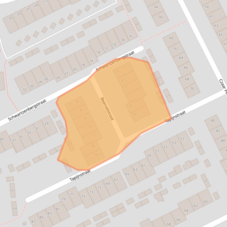 Kaart van postcodegebied 6224TH.