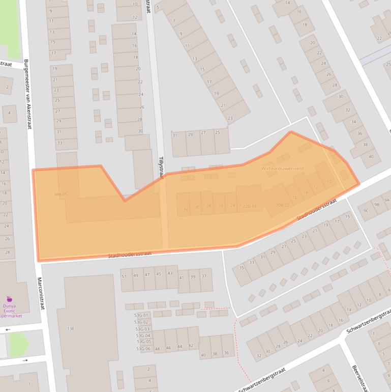 Kaart van postcodegebied 6224TL.