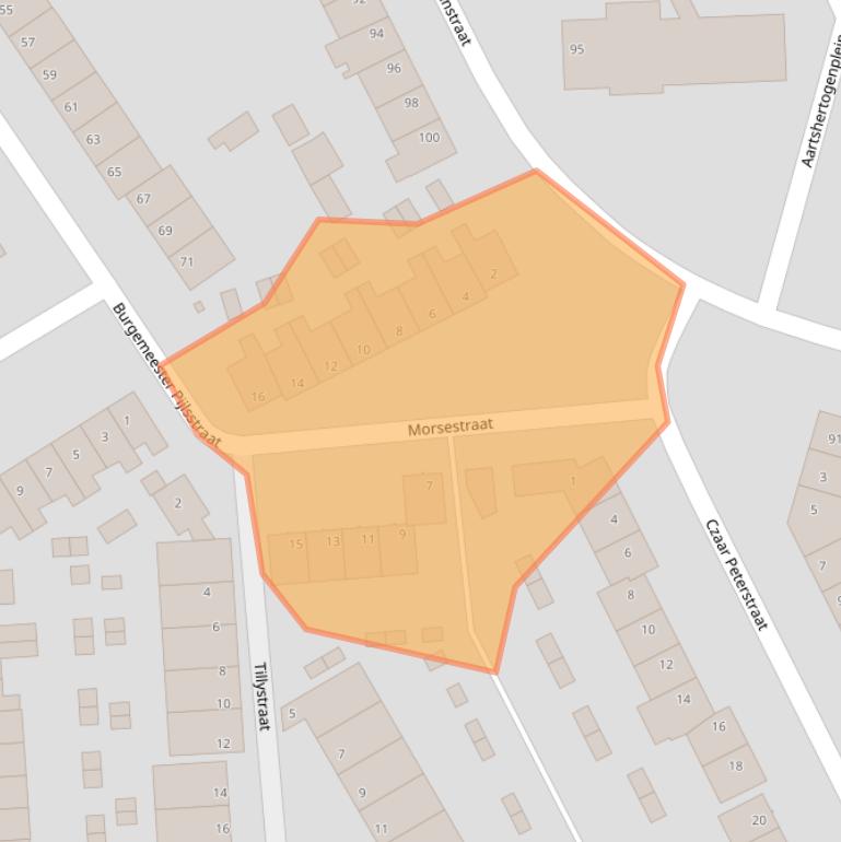 Kaart van postcodegebied 6224TN.