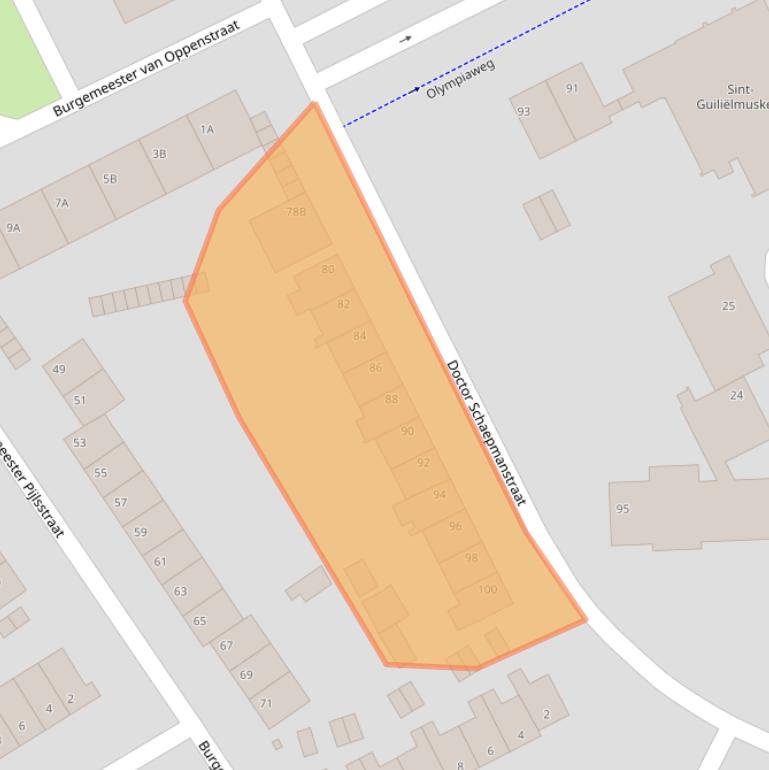 Kaart van postcodegebied 6224TZ.