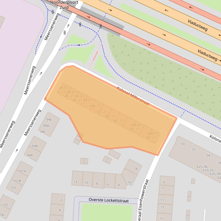 Kaart van postcodegebied 6224XN.