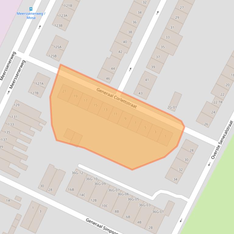 Kaart van postcodegebied 6224XX.