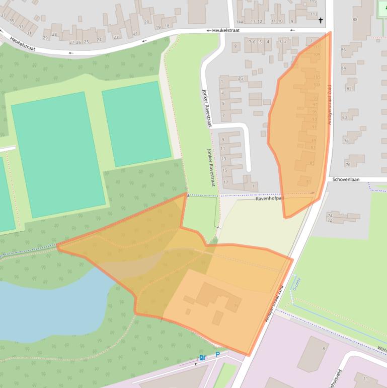 Kaart van postcodegebied 6225AD.