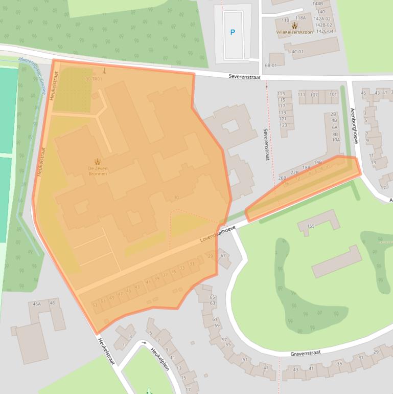 Kaart van postcodegebied 6225AG.