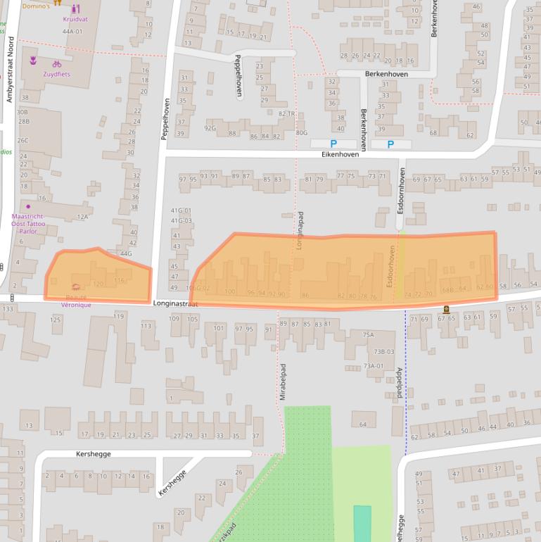 Kaart van postcodegebied 6225AL.