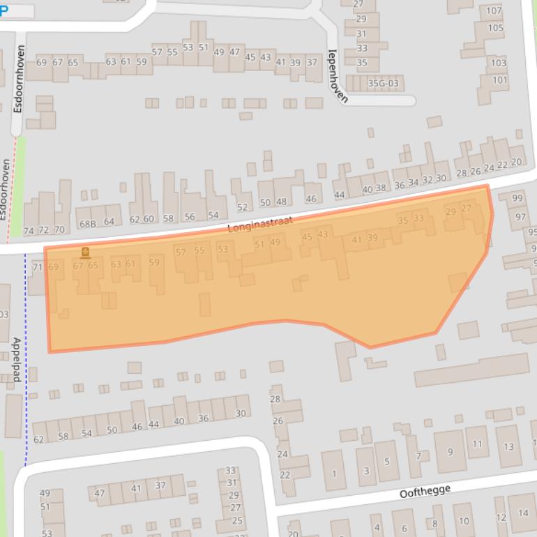 Kaart van postcodegebied 6225AP.