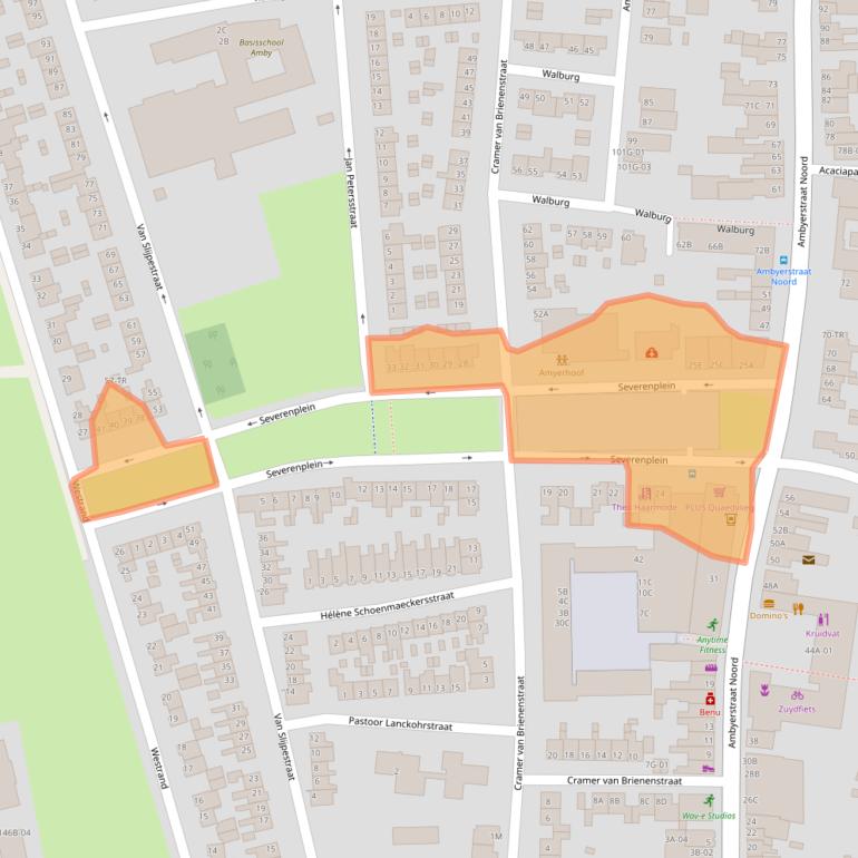 Kaart van postcodegebied 6225AZ.