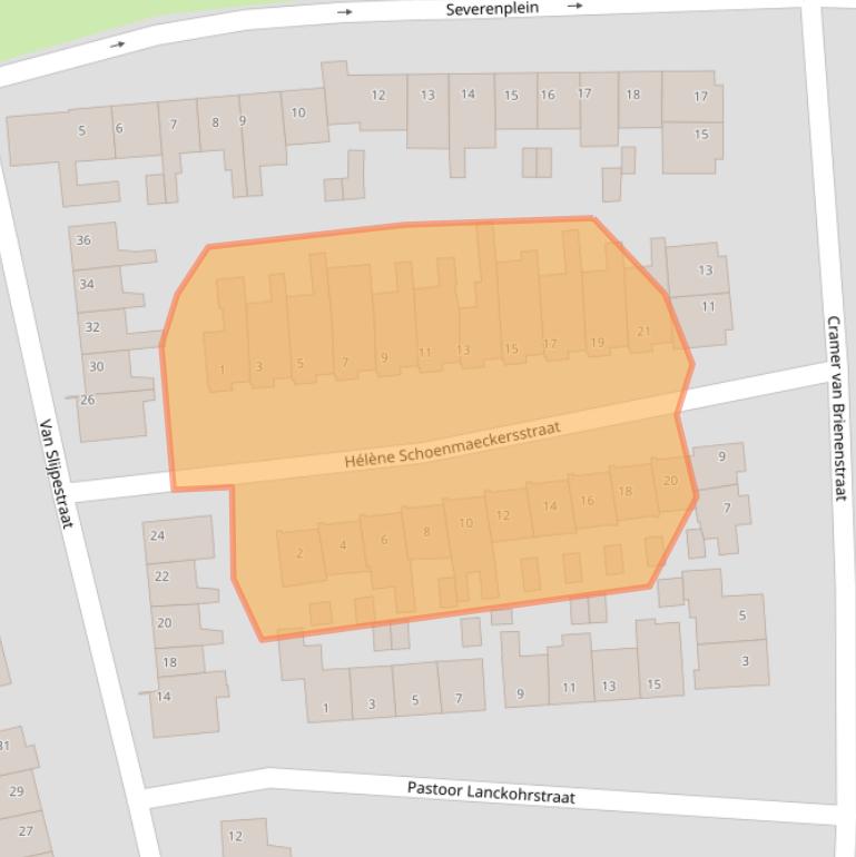 Kaart van postcodegebied 6225BH.