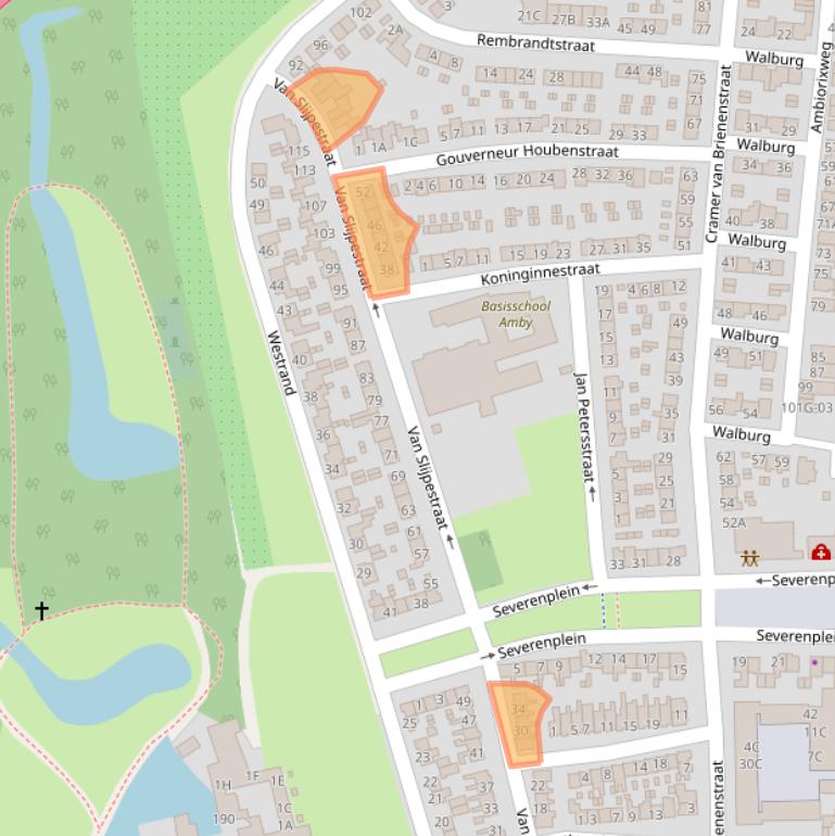 Kaart van postcodegebied 6225BN.