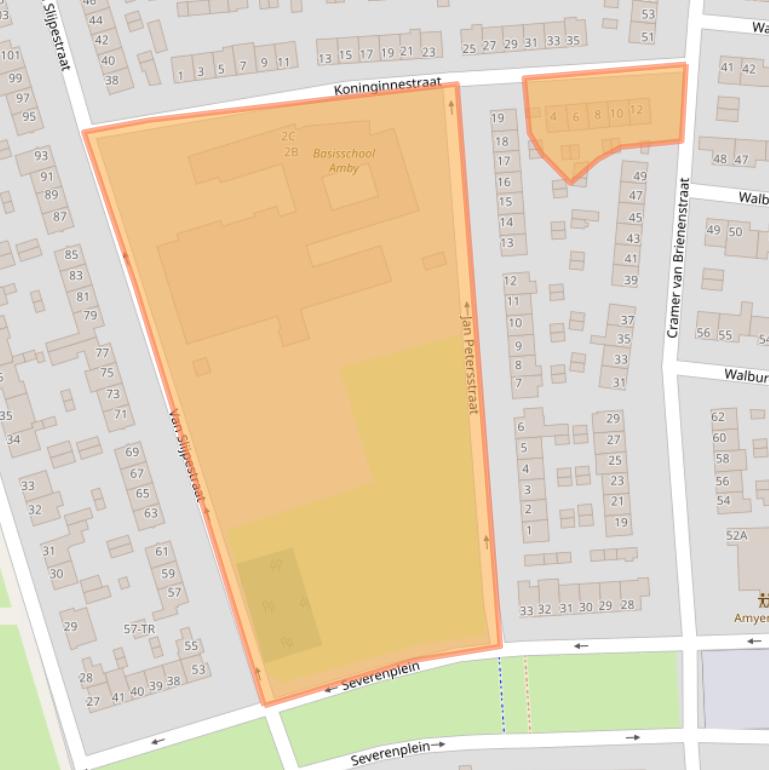 Kaart van postcodegebied 6225BR.