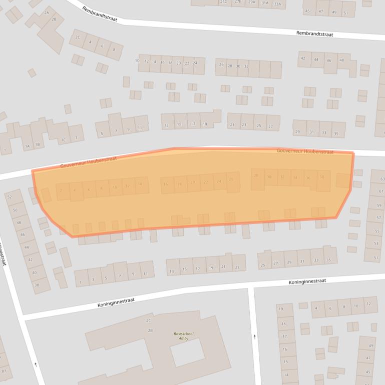 Kaart van postcodegebied 6225BW.
