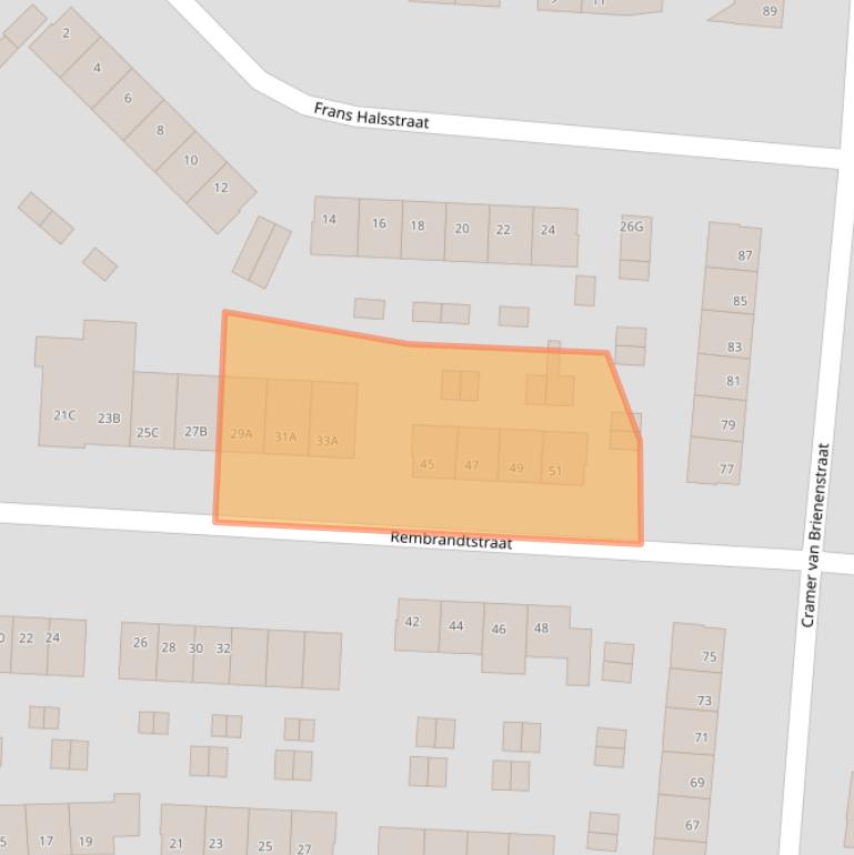 Kaart van postcodegebied 6225CB.