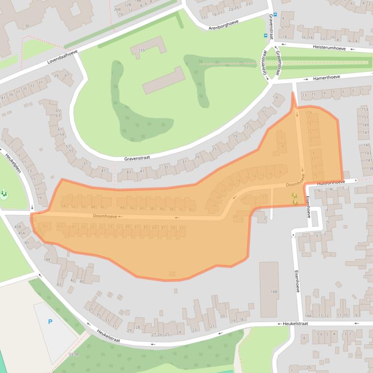 Kaart van postcodegebied 6225DG.