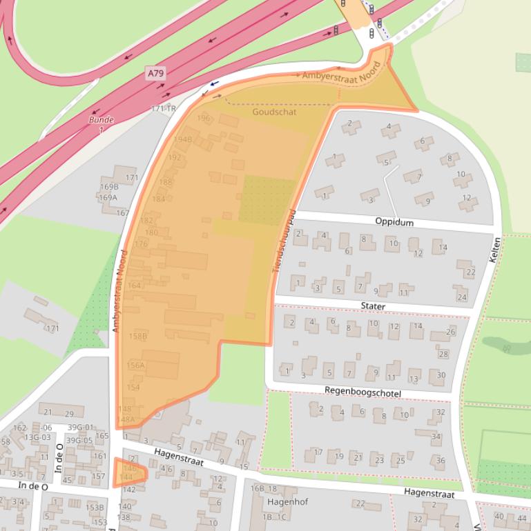Kaart van postcodegebied 6225EJ.