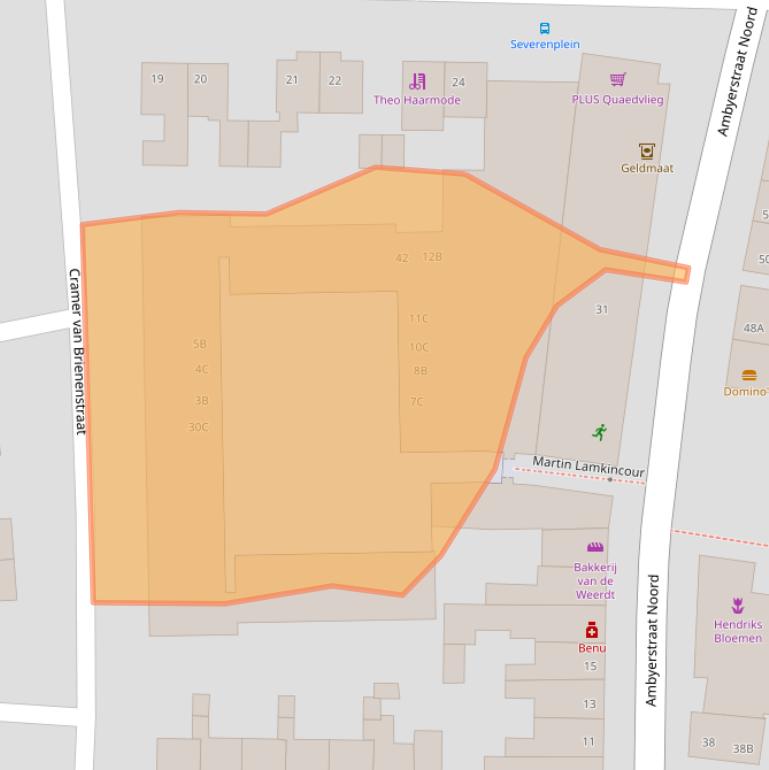 Kaart van postcodegebied 6225EM.