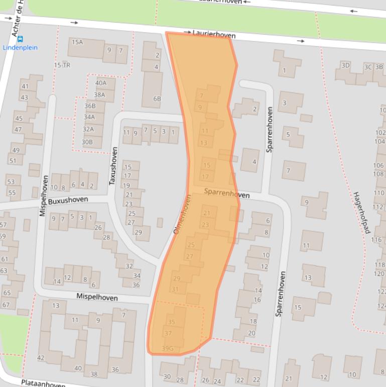 Kaart van postcodegebied 6225GD.