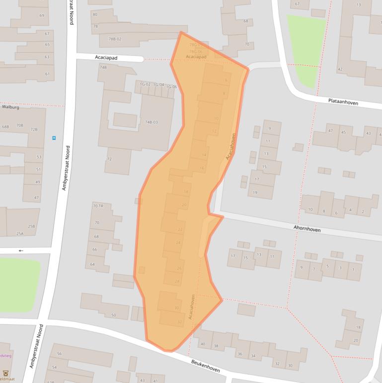 Kaart van postcodegebied 6225GN.