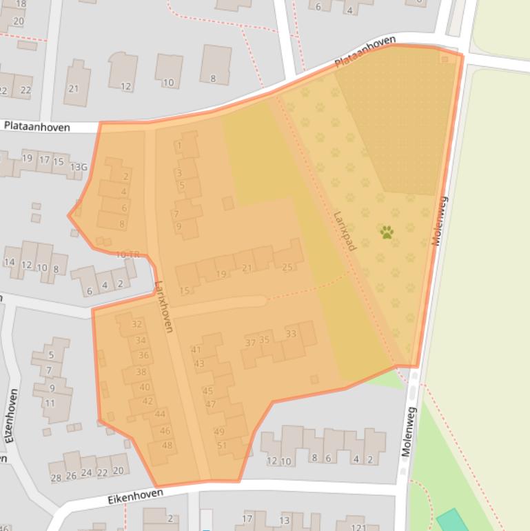 Kaart van postcodegebied 6225GS.