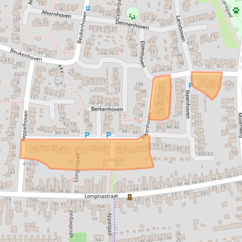 Kaart van postcodegebied 6225GV.