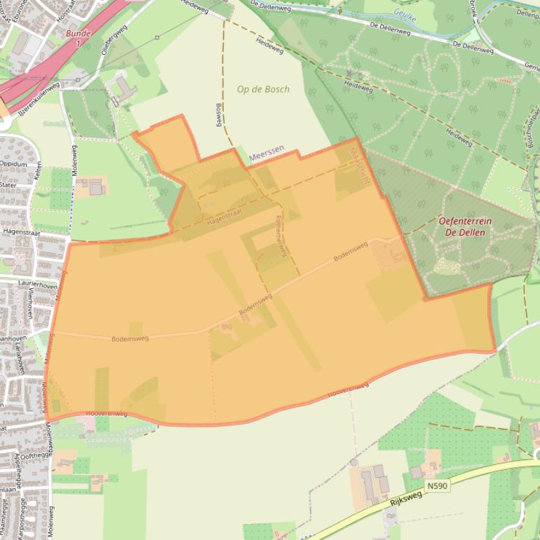 Kaart van postcodegebied 6225ND.