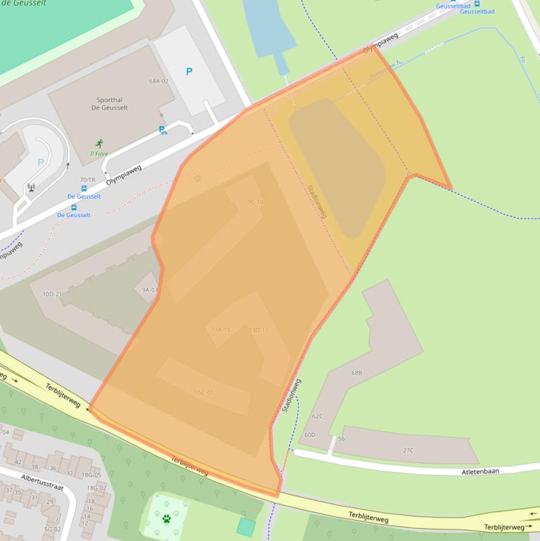 Kaart van postcodegebied 6225XL.