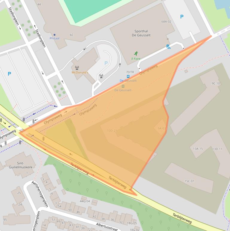 Kaart van postcodegebied 6225XM.