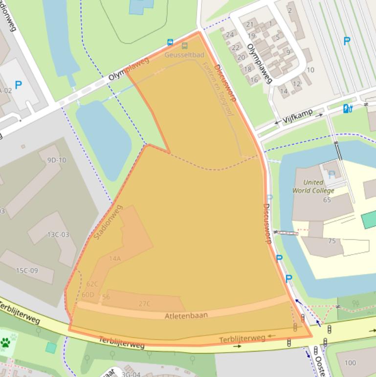 Kaart van postcodegebied 6225XZ.