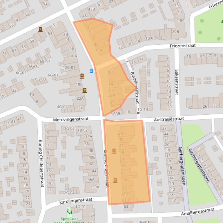 Kaart van postcodegebied 6226AE.