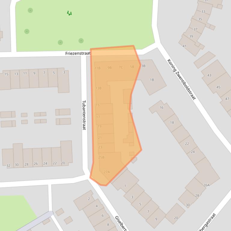 Kaart van postcodegebied 6226AN.