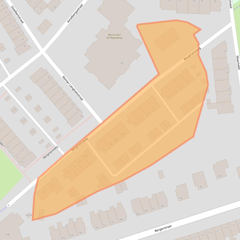 Kaart van postcodegebied 6226AT.