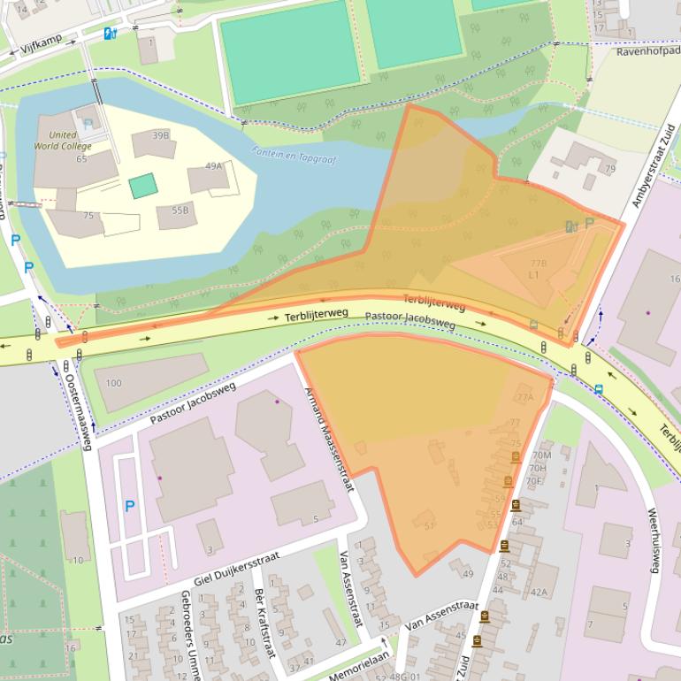 Kaart van postcodegebied 6226AW.