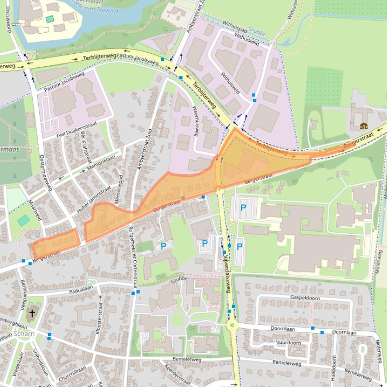 Kaart van postcodegebied 6226BD.