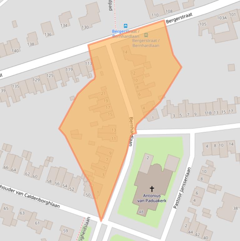 Kaart van postcodegebied 6226BH.